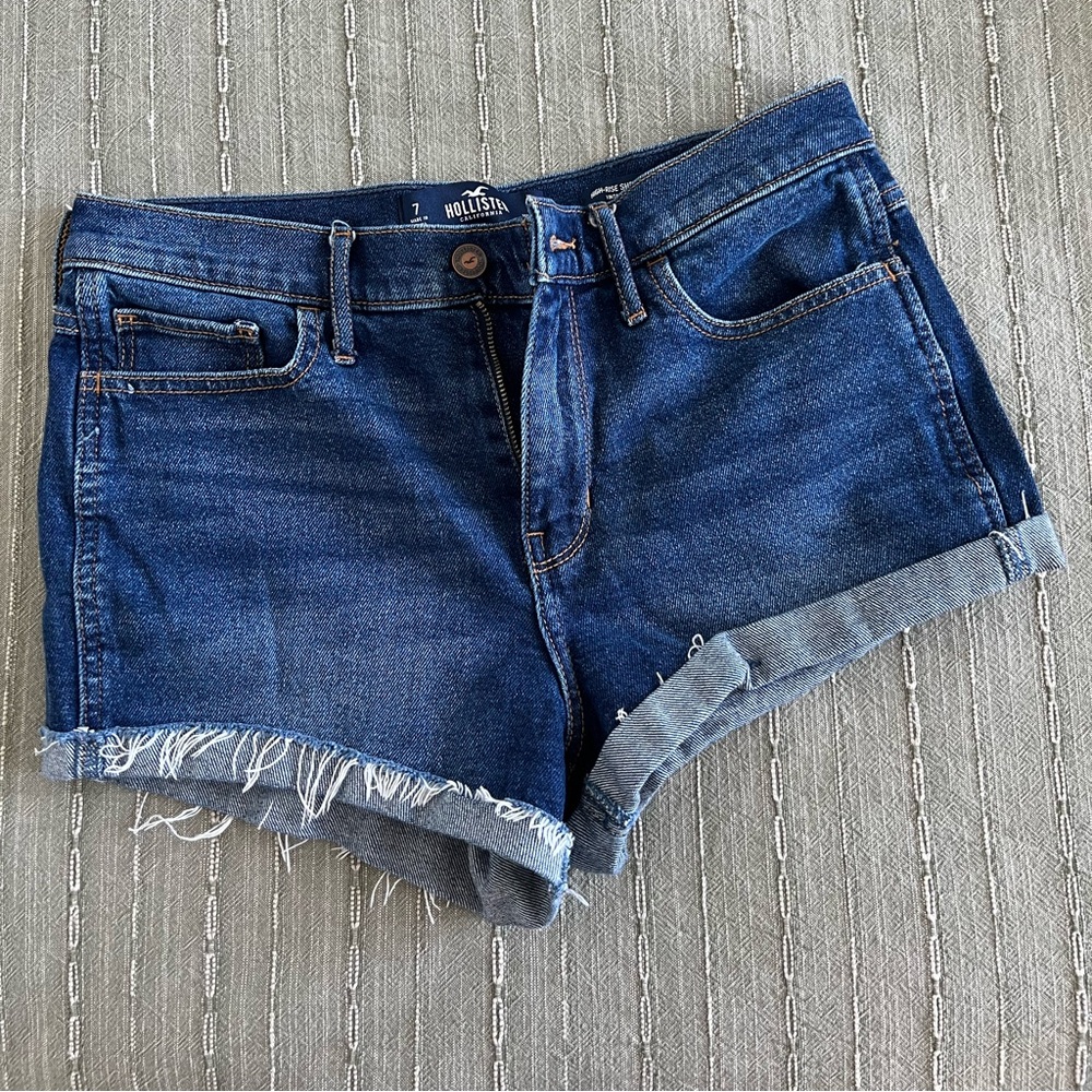 high rise jean shorts